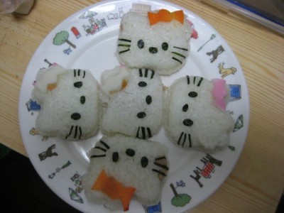hello kitty onigiri rice balls