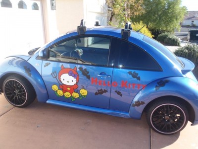 VW Bug Hello Kitty Halloween car