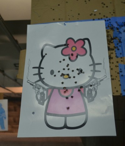 Hello Kitty gun range shooting target