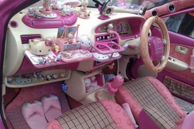 Hello Kitty car interior