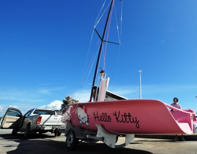 Hello Kitty sailboat