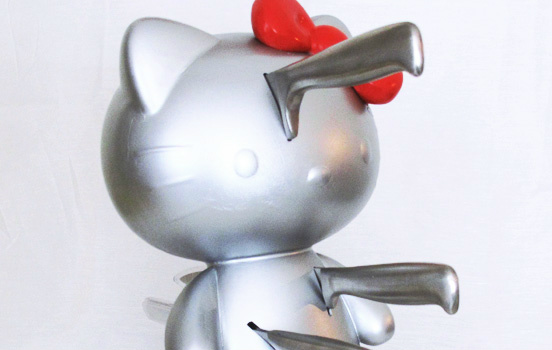 Stabbed Pop Culture Characters : hello kitty knife set by raffeale iannello