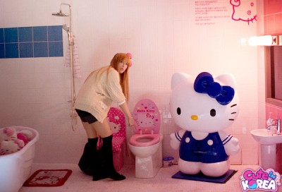hello kitty bathroom with toilet