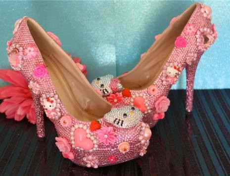 Hello Kitty sparkle high heels