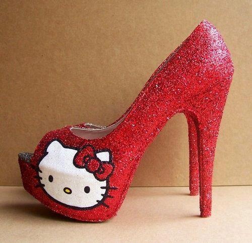 red 5 inch heels